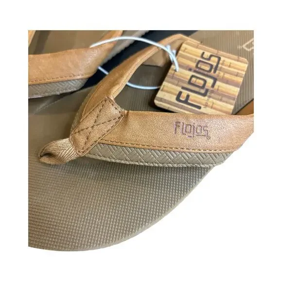 Men's Flojos Portola Flip Flop Sandals - Brown (US 8) - Picture 6 of 6